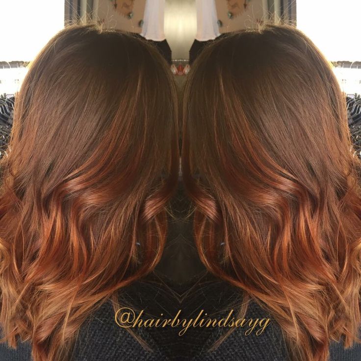 Copper toned balayage on natural auburn hair #me                                                                                                                                                                                 More Auburn Hair Shades Eq, Cool Tone Auburn Balayage, Auburn Hair Formula Wella, Auburn Dimensional Hair, Red To Copper Ombre, Toned Balayage, Natural Auburn Hair, Light Brown Hair Balayage, Auburn Hair Balayage