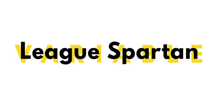 the league spartan logo is shown in black and yellow