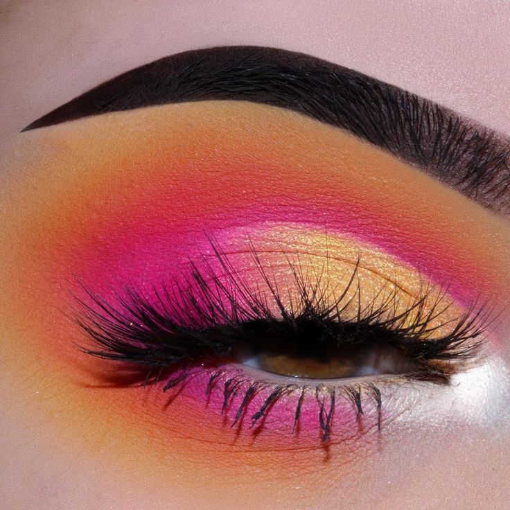 makeup;eyeshadow looks;eyeshadow tutorial;cat eye makeup;makeup ideas;makeup tutorial; Easy Eyeshadow For Beginners Colorful, Eyeshadow Looks Bright, Bright Eyeshadow Looks, Bright Makeup Looks, Summer Eyeshadow Looks, Make Up Designs, Drag Make-up, Bright Eye Makeup, Yellow Makeup