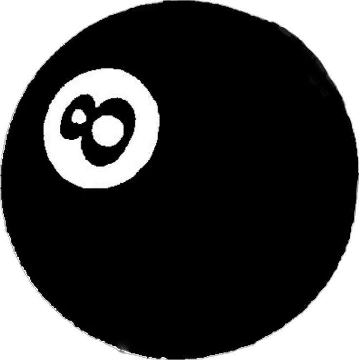 a black and white image of a pool ball with the letter o in it's center