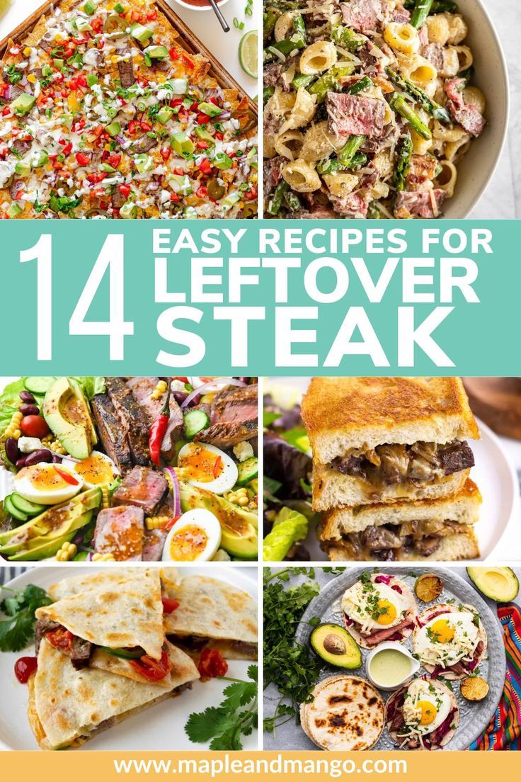 Recipes For Leftover Steak, Leftover Steak Recipes, Steak Lunch, Pork Steak Recipe, Strip Steak Recipe, Steak Bites Recipe, Leftover Steak, Leftover Beef, Leftover Pork