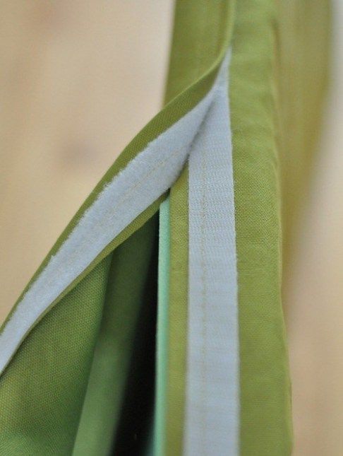 the side of a green and white tie