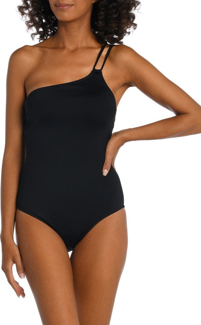 La Blanca Goddess One-Shoulder One-Piece Swimsuit | Nordstrom One Shoulder Beach Swimwear, One Shoulder Beachwear Bodysuit For Swimming, One Shoulder Lined Swimwear For Pool, One-shoulder Lined Swimwear For Pool, One Shoulder Tankini For Swimming, One Shoulder Lined Body Swimwear, One Shoulder Lined Beachwear Swimwear, Strappy Back Tankini For Sunbathing, Strappy Tankini For Beachwear