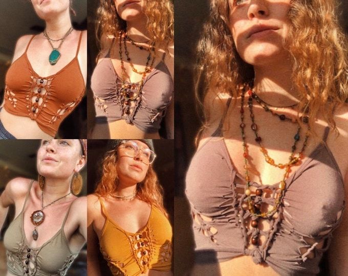 Butterfly Cami PASTELS | Etsy Indie Beach Outfit, Brown Sleeveless Hippie Top, Sleeveless Brown Top For Festival, Brown Sleeveless Top For Festival, Brown Hippie Festival Tops, Fitted Bohemian Brown Crop Top, Trendy Brown Tops For Festival, Trendy Brown Festival Tops, Trendy Brown Top For Festival