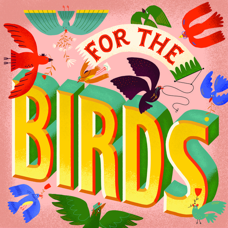 the words for the birds are surrounded by colorful birds