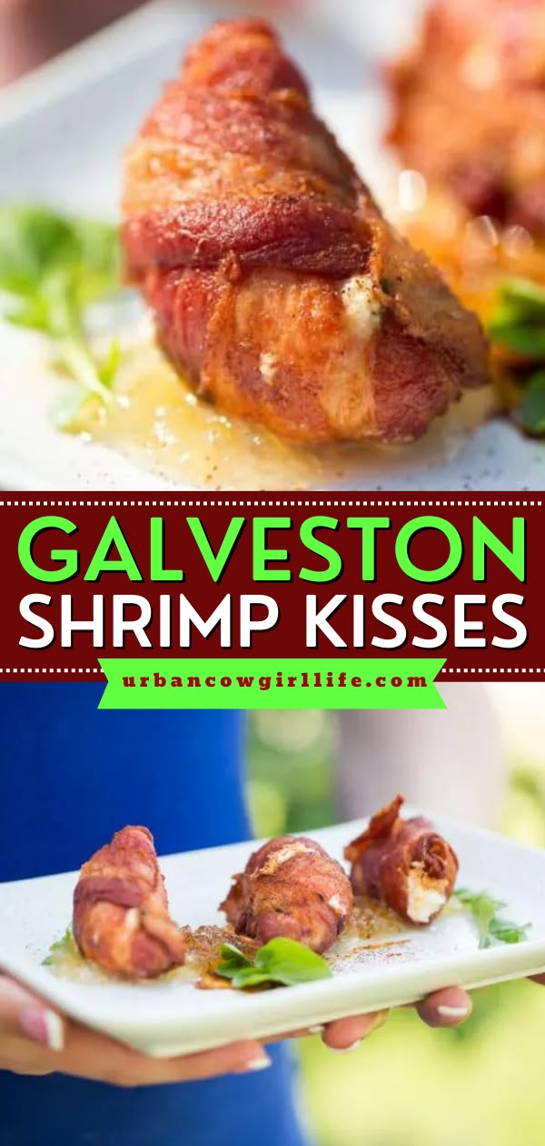 Your Christmas party food must have these Galveston Shrimp Kisses! It's also a great New Year's Eve party idea. Stuffed with cream cheese filling and wrapped in bacon, this shrimp recipe is one of the best holiday appetizers! Bacon Wrapped Stuffed Shrimp, Bacon Wrap Shrimp Recipes, Bacon Wrapped Cheese, Stuffed Shrimp, Best Holiday Appetizers, Wrapped Shrimp, Pineapple Sauce, Bacon Wrapped Shrimp, Hanukkah Food