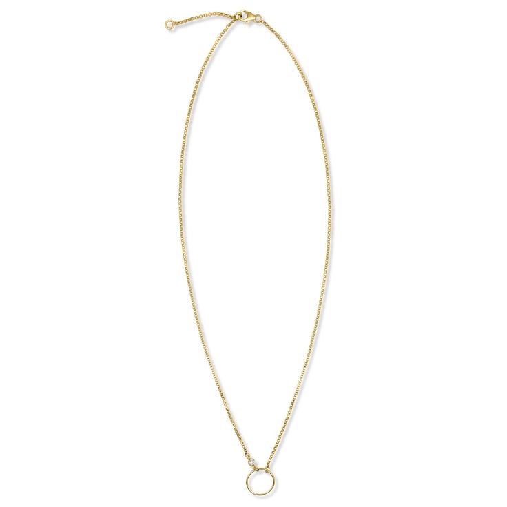 Ultimate "everyday" style! This open disk pendant is a wonderful style to wear alone or layered! We love the easiness of it with a little unexpected bezel set glitz. What is Gold filled? When purchasing jewelry a more economical than solid gold but still beautiful option is a gold filled piece. Jewelers create gold filled jewelry by pressure bonding an actual layer of "solid" gold to another metal ( this is NOT plated). ... Wearers who are sensitive to certain metals can wear gold filled without Necklace With Diamond, Gold Circle Necklace, Effortless Beauty, Gold Filled Necklace, Necklace Design, Circle Diamond, Gold Circle, Bezel Set Diamond, Disc Pendant