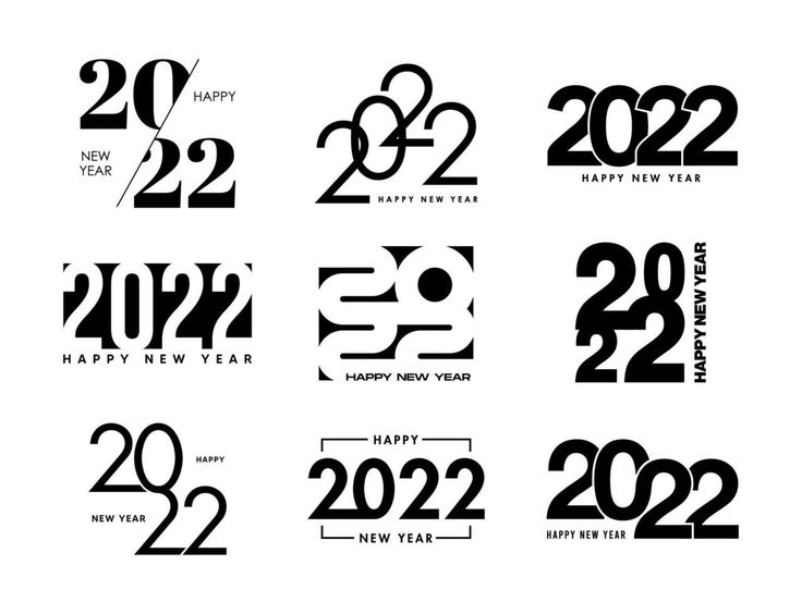 happy new year and numbers for the year 2012 - 2012 on white background, set of twelve design elements