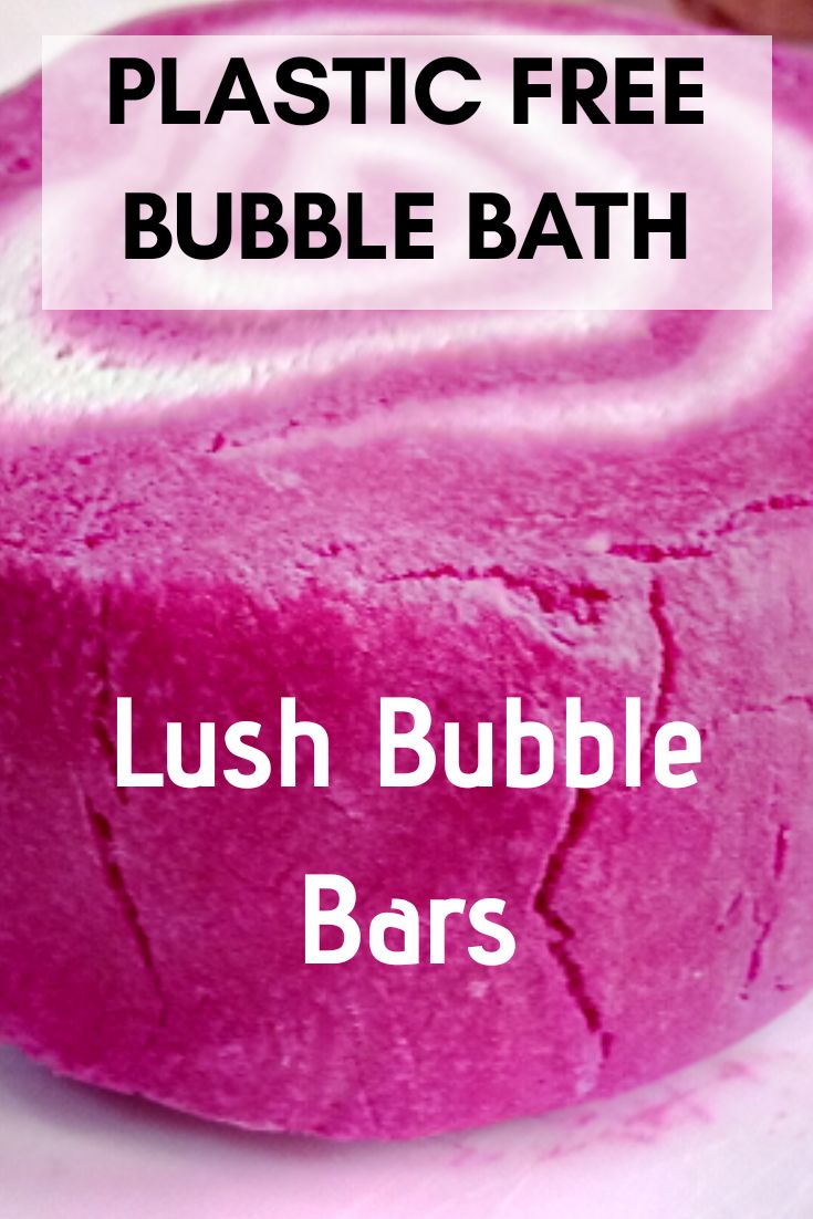 a soap bar with the words lush bubble bars on it