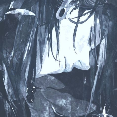 an artistic painting of a woman with long hair