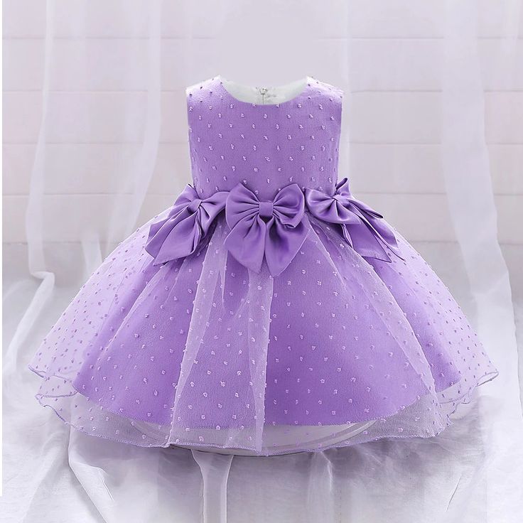 Colors: Light pink, Rose, Purple and Green.

Adorable design, lace fluffy and bow-knot baby girls dresses. It is made of high quality fabric and perfect for parties, weddings and baptism. 

Available sizes for baby girls from newborn to 24 months old girls. Cute Tutu Dress With Bow For Baptism, Tulle Baptism Dress With Bow, Spring Baptism Tutu Dress With Bow, Princess Baptism Dress With Bow, Princess Style Baptism Dress With Bow For Formal Occasions, Cute Wedding Tutu Dress With Bow, Summer Tutu Dress With Bow For Baptism, Summer Baptism Tutu Dress With Bow, Fitted Tutu Dress With Bow For Baptism