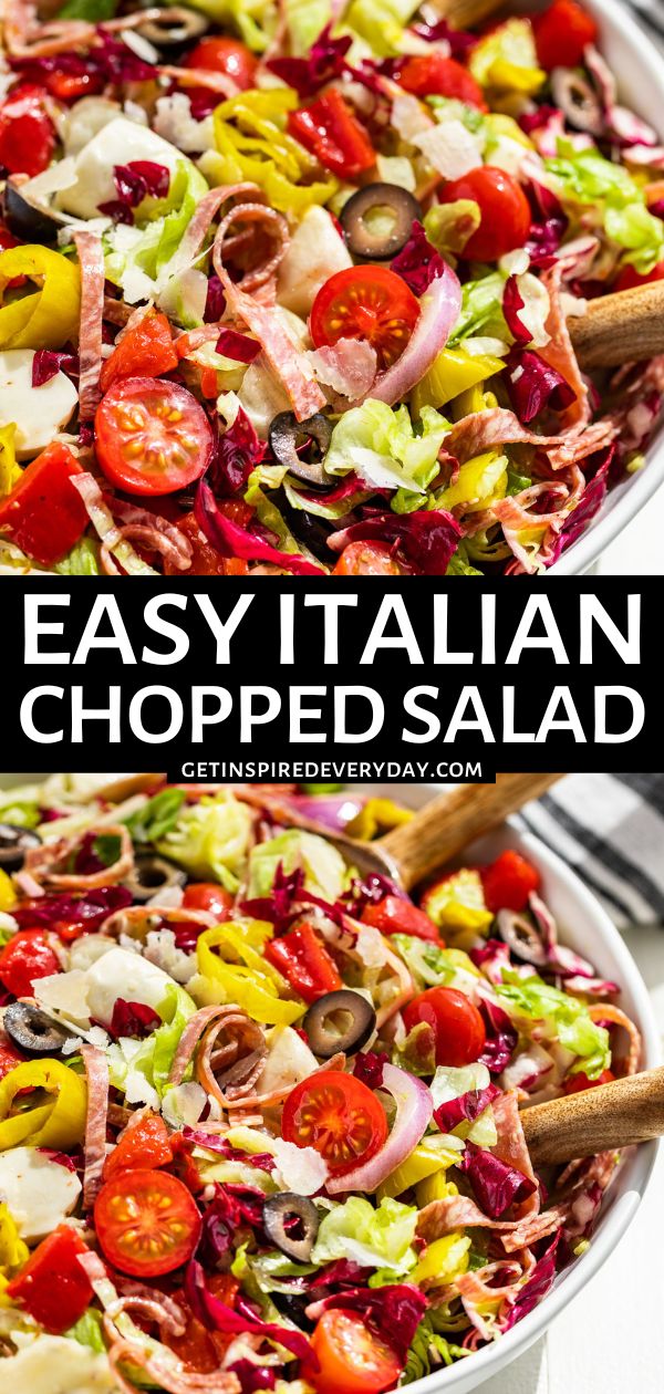 this easy italian chopped salad is the perfect side dish for any meal