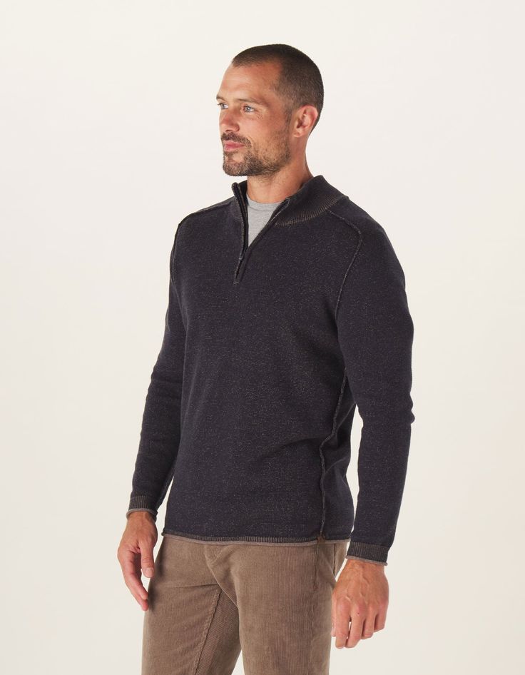 The perfect, flattering fit in a soft and comfortable fabric - this one will turn you into a sweater guy. Made with a special knit that brings just a little bit of variation into the color for added dimension. Comes in a mid-weight feel with lounge-level comfort and a tailored fit. Cozy Sweater With Ribbed Cuffs For Casual Gatherings, Cozy Relaxed Fit Sweater For Casual Gatherings, Casual Snug Sweater For Layering, Cozy Sweater For Casual Winter Gatherings, Cozy Winter Sweater For Casual Gatherings, Winter Knit Sweater For Casual Gatherings, Comfy Layering Sweater, Comfy Knit Sweater For Layering, Comfy Knit Tops For Layering