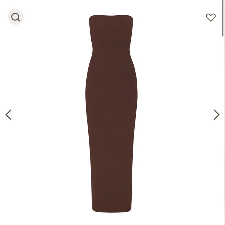 Tube Dress Color “Cocoa” Brown Strapless Evening Dress, Brown Midi-length Bodycon Dress For Evening, Brown Midi Length Bodycon Dress For Evening, Fitted Brown Maxi Dress For Date Night, Brown Strapless Bodycon Dress, Brown Sheath Midi Dress For Date Night, Brown Tube Dress, Dresses Fits, Tube Dress