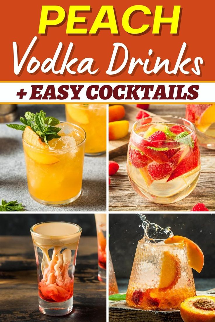 peach vodka drinks and easy cocktails