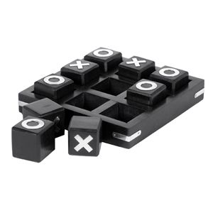 a set of black and white tic - tac - toe game pieces on a white background