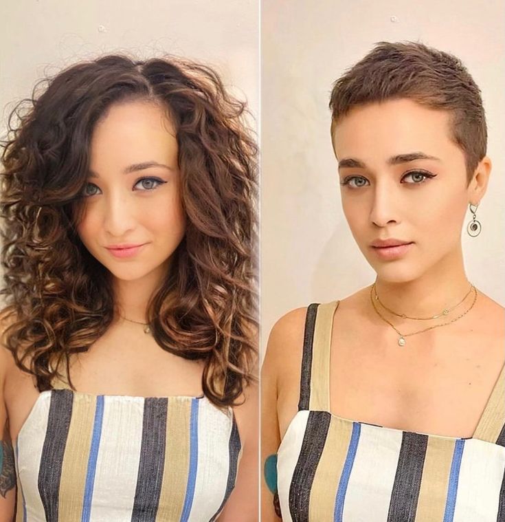 Pixie Haircut Before And After, Pixie Cut Before And After, Before And After Haircut Long To Short, Fly Bra, Long Hair Cut Short, Before And After Haircut, Hair Replacement Systems, Summer Poses, Long To Short Hair