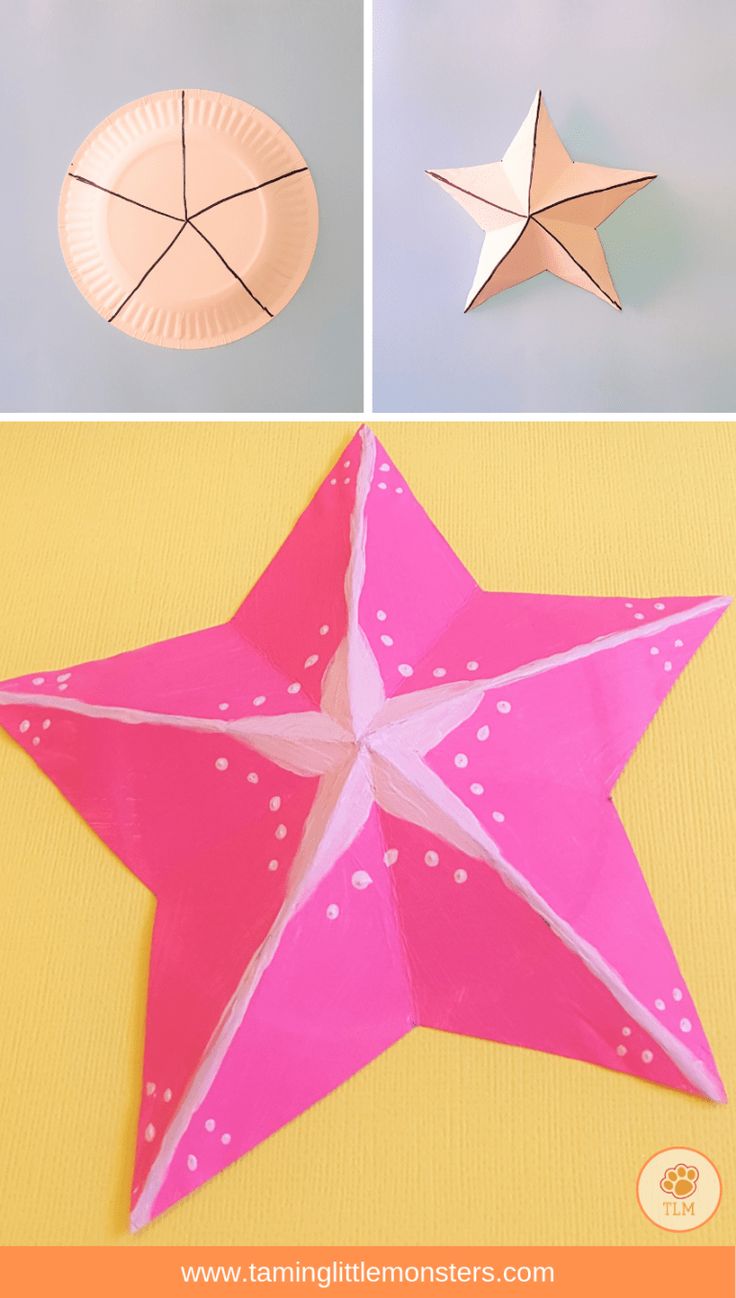 paper plate star craft for kids to make