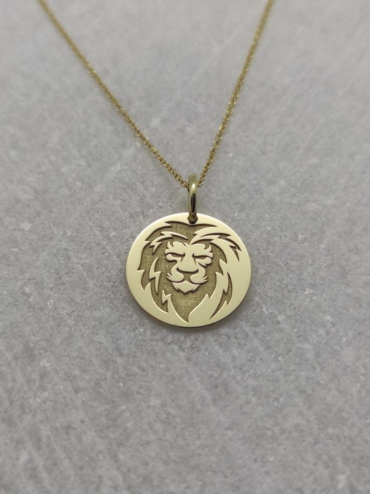 Lion Pendant Gold, Lion Head Necklace, Ring Charm Necklace, Lion Charm, Wild Lion, Mens Silver Jewelry, Lion Necklace, Lion Pendant, Head Necklace