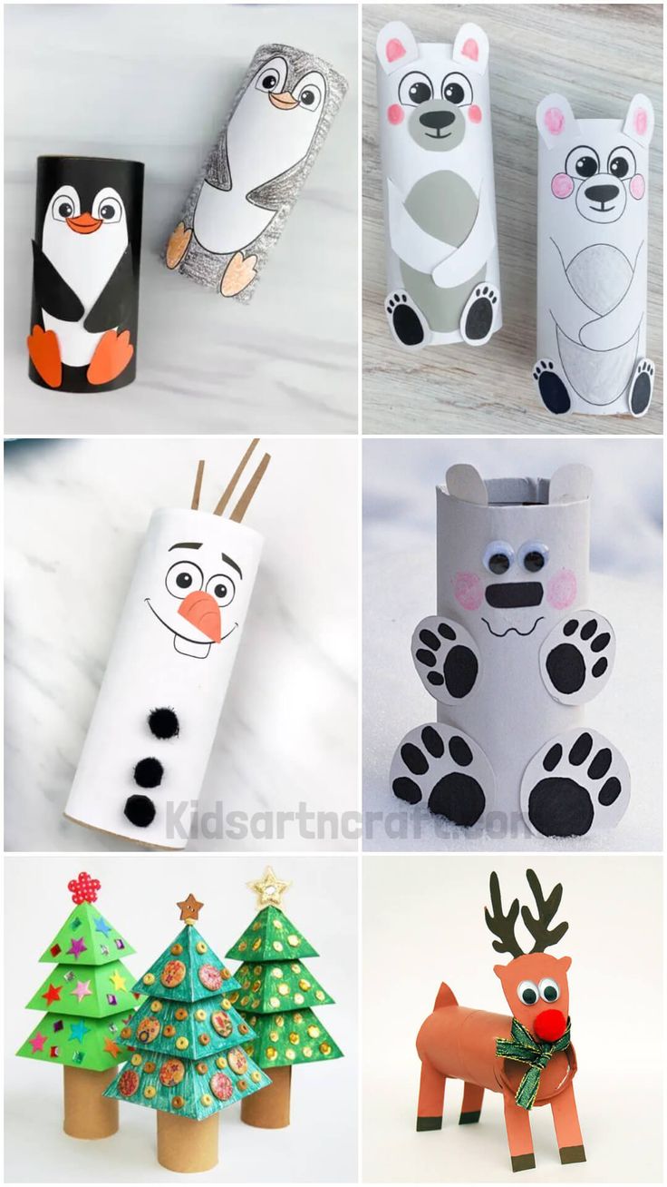 paper roll christmas crafts for kids to make