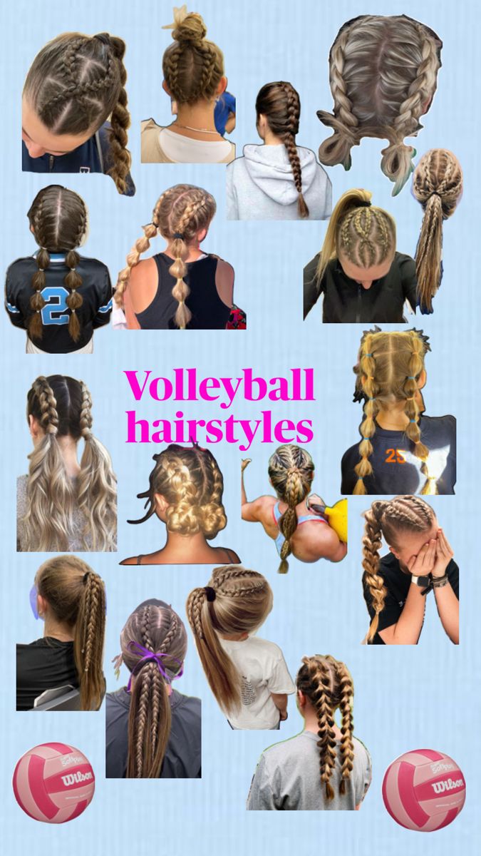 Quick Easy Volleyball Hairstyles, Cool Hairstyles For Volleyball, Senior Night Hairstyles Volleyball, Rafting Hairstyles, Cute Ponytails For Volleyball, Cute Hairstyles For Medium Hair Volleyball, Vball Tourney Hair, Volleyball Hairstyles Pictures, Hair Inspo Volleyball