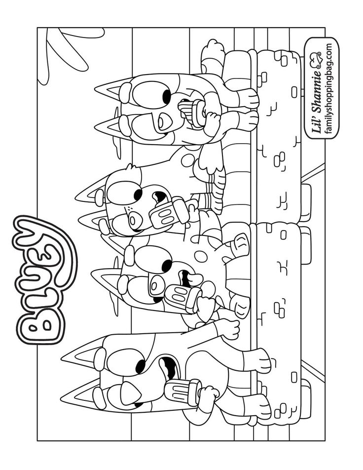 Coloring Page 8 Bluey Bluey Family Coloring Pages, Bluey Coloring Pages Muffin, Bluey Craft For Toddlers, Bluey Coloring Sheets, Bluey Colouring Page, Bluey Coloring Pages Free Printable, Bluey Coloring Pages Free, Bluey Disney Jr, Bluey Colouring