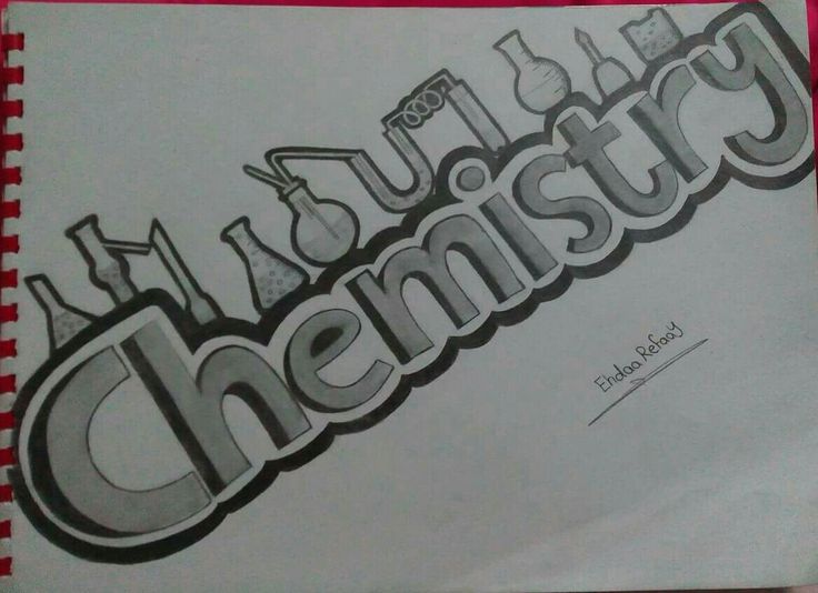 a drawing of the word'just chemistry '