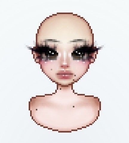 an image of a woman's face in pixel art