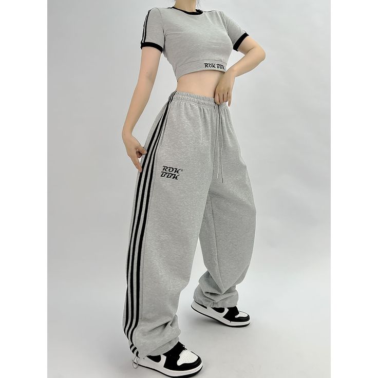 Niche Loose Jazz Dance Pants  Material: 80% Cotton + 20% Polyester  Style: Hip Hop, Dance, Jazz Size: S, M, L, XL Color: White, Black, Grey Occasion: Leisure, Outdoor, Daily, Vacation    * Pls be careful to choose the size before you order. * Pls allow little color difference caused by camera and computer monitors. Thank you! Important Notes: Please Use Similar Clothing To Compare With Size 1. The size refers to clothing dimensions, NOT your body measurements. 2. Please check the measurement cha Black Dance Outfits Practice, Hip Hop High Waist Bottoms For Spring, Spring Hip Hop High Waist Bottoms, Spring High Waist Hip Hop Bottoms, Wide Leg Stretch Joggers For Spring, Spring Stretch Wide Leg Joggers, Spring Wide Leg Stretch Joggers, Summer Hip Hop Stretch Pants, Summer Stretch Hip Hop Pants