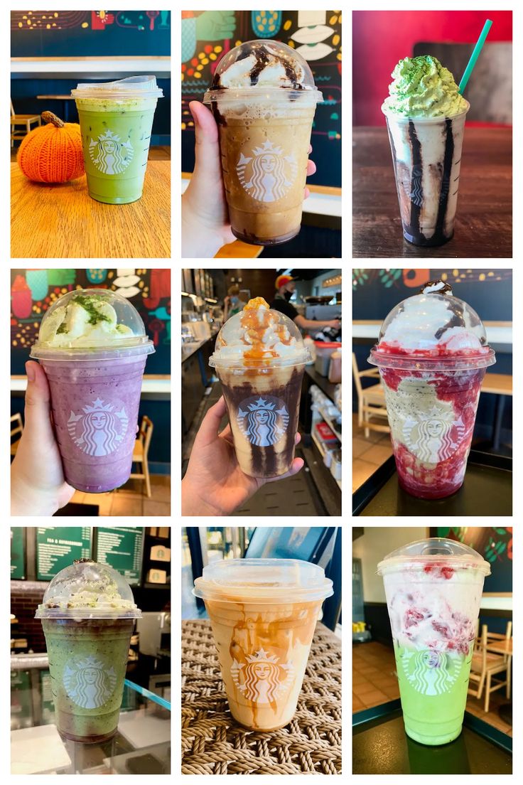 many different types of ice cream in cups