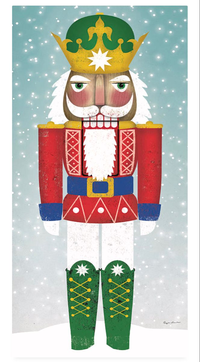 a nutcracker is standing in the snow