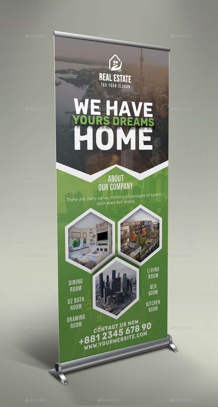 a roll up banner for real estate