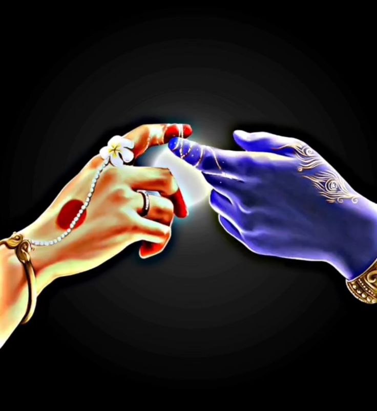 two hands reaching for each other with one hand holding the other's finger,