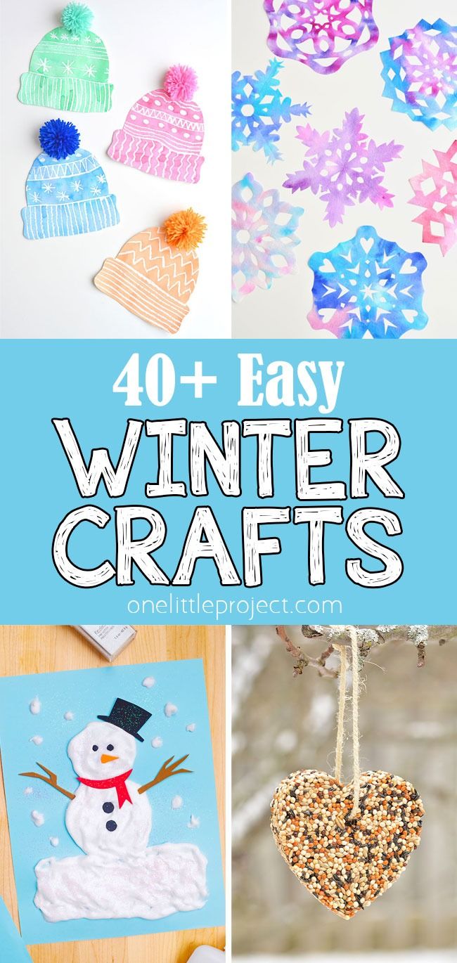 40 easy and fun winter crafts for kids that are perfect to make with the kids