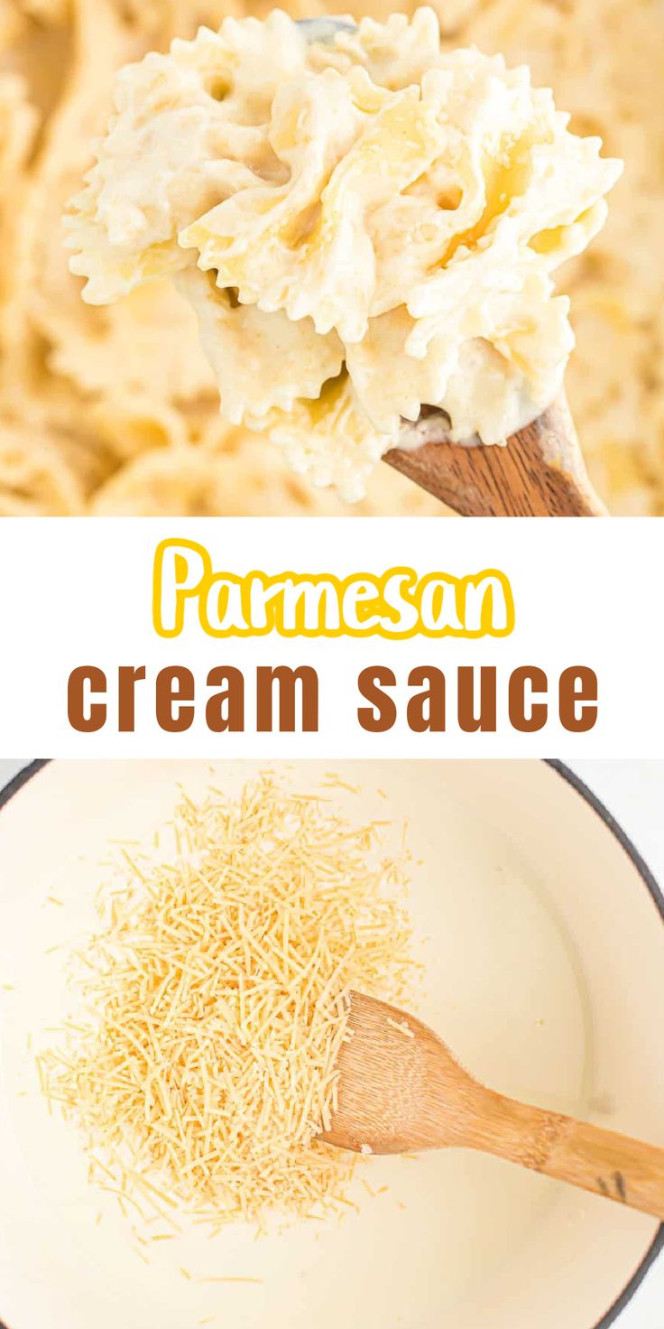 this creamy cream sauce is made with parmesan cheese and has only three ingredients