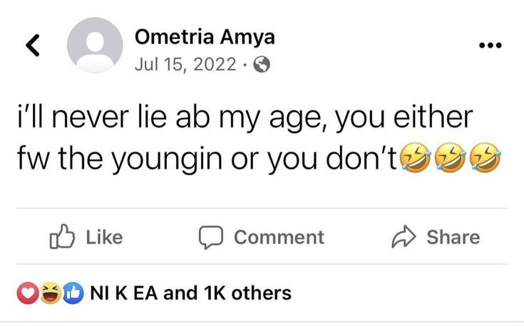 two tweets are shown with the caption'i'll never lie ab my age, you either fow the young or you don't