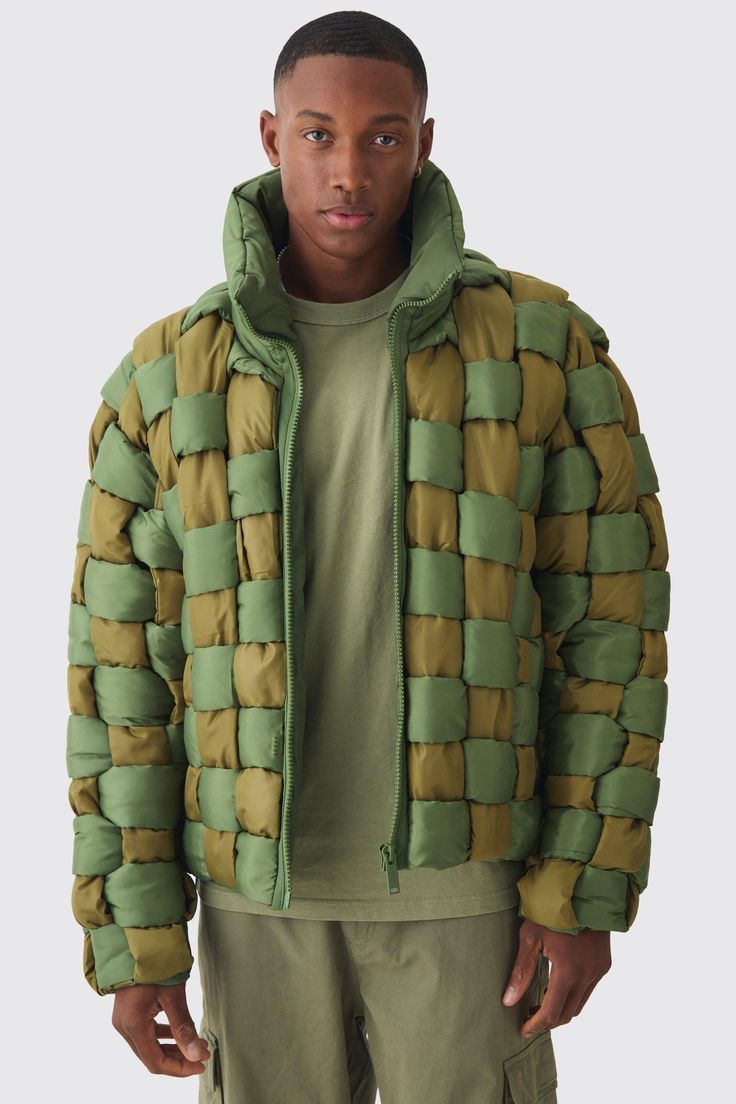 Urban Green Puffer Jacket For Fall, Green Quilted Outerwear For Streetwear, Green Quilted Puffer Jacket For Streetwear, Green Quilted Winter Jacket, Green Nylon Puffer Outerwear, Green Down Puffer Jacket, Urban Green Puffer Jacket For Cold Weather, Green Urban Puffer Jacket For Cold Weather, Green Quilted Jacket For Winter