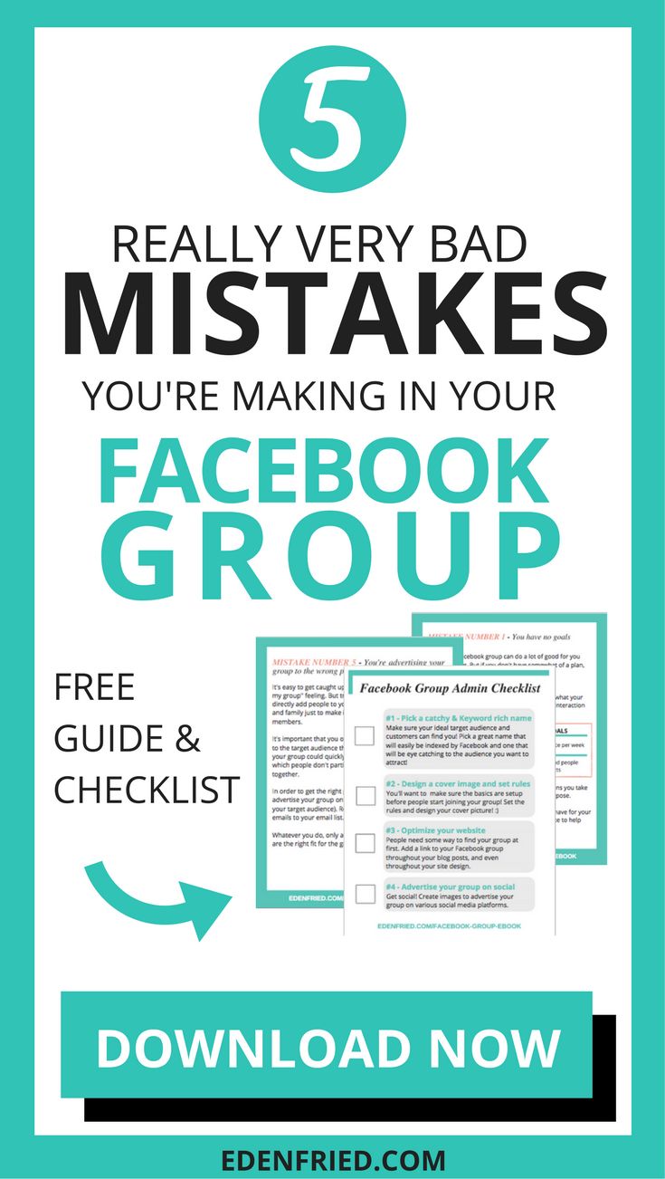 the five really very bad things you're making in your facebook group - free guide and checklist