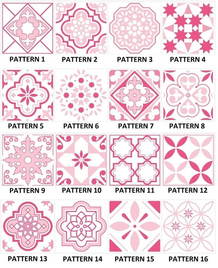 the different patterns and designs used in this pattern