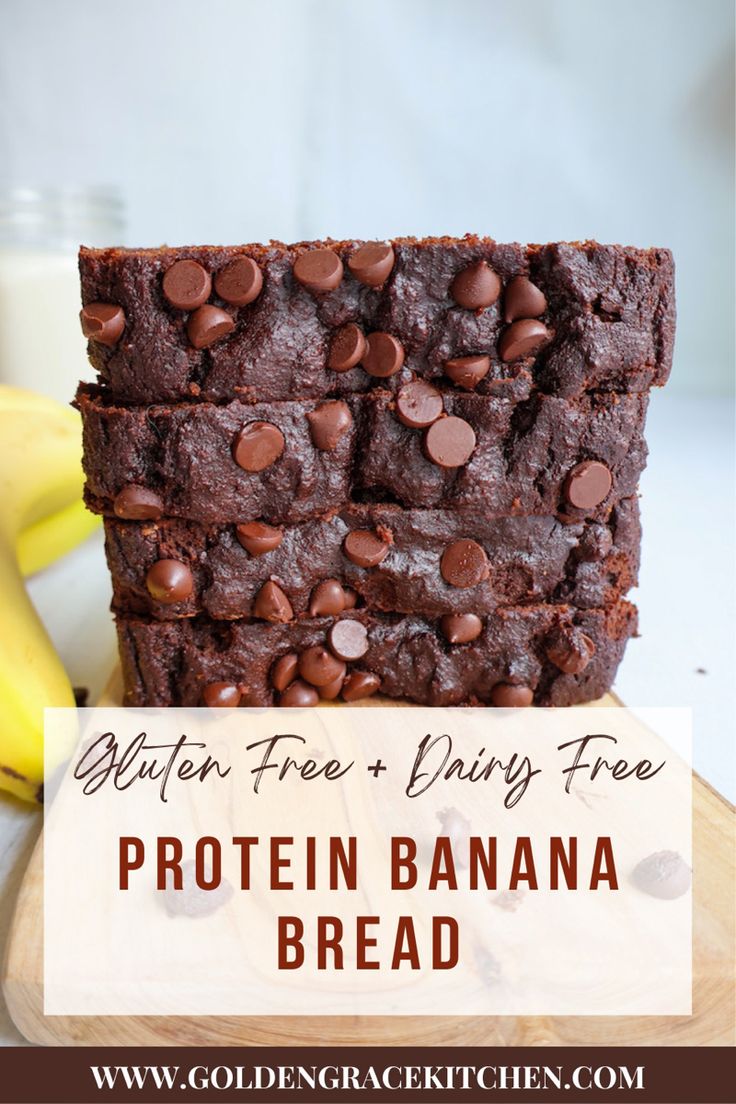 Protein brownie protein bread banana bread grain free paleo Almond Flour Protein Banana Bread, Paleo Protein Banana Muffins, High Protein Chocolate Banana Bread, Healthy Protein Banana Recipes, Flour Free Banana Bread, Ripe Banana Gluten Free Recipes, Gluten Free Protein Banana Bread, Ripe Banana Protein Recipes, Banana Bread Recipe With Protein Powder