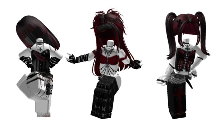 Spider Roblox Avatar, Roblox Trio Matching Outfits, Trio Matching Roblox Avatars, Trio Roblox Outfits, Rbx Avatars, Emo Roblox Outfits, Emo Outfit Ideas, Trio Matching, Emo Outfit