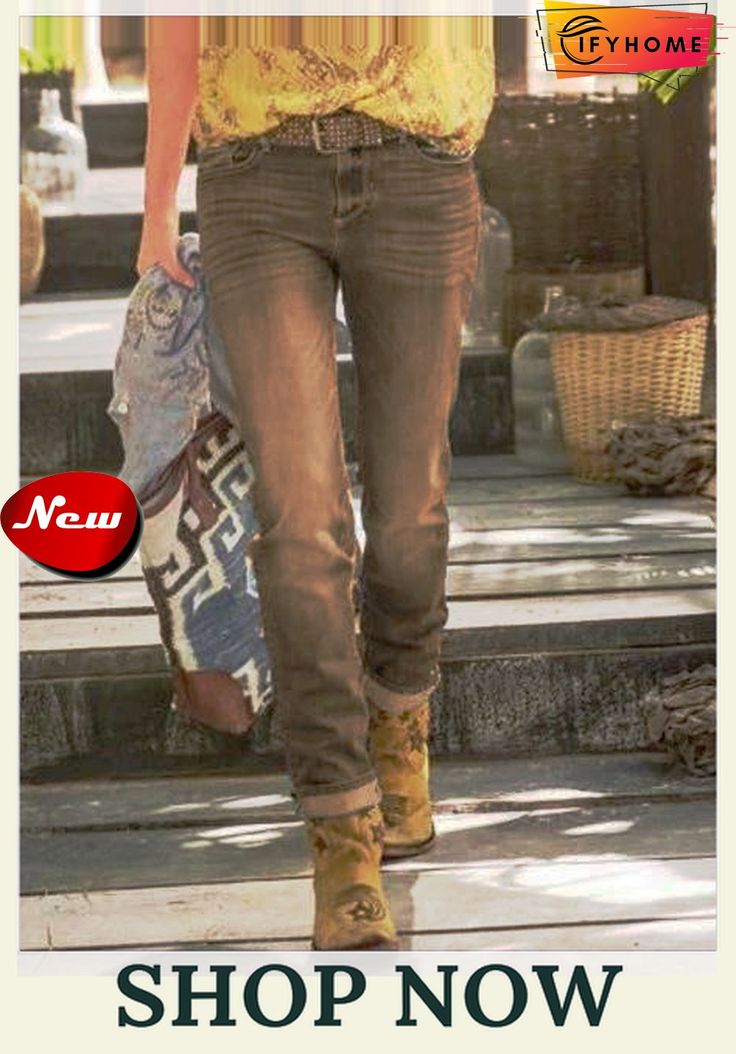 Blue Denim Casual Plain Jeans Trousers Brown Relaxed Fit Mid-rise Jeans, Brown Straight Leg Jeans For Summer, Brown Denim Pants For Fall, Casual Dark Wash Pants For Fall, Fall Brown Denim Pants, Brown Denim Straight Leg Bottoms, Brown Straight Leg Denim Bottoms, Brown Relaxed Fit Denim Pants, Relaxed Fit Brown Denim Pants