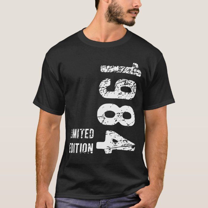 39th Birthday Gift 1984 Limited Edition 39 Years T-shirt, Men's, Size: Adult L, Black Gender: male. 45th Birthday Gifts, 55th Birthday Gifts, 75th Birthday Gifts, 65th Birthday Gift, 80th Birthday Gifts, 70th Birthday Gifts, 60th Birthday Gifts, 30th Birthday Gifts, Frock Design