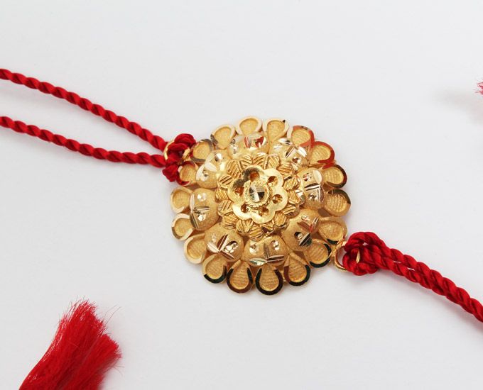 This raksha bandhan surprise your brother with 22k gold rakhis Rakhi Gold Designs, Gold Rakhi Designs For Brother, Gold Rakhi, Rakhi Images, Oxidised Jewelry, Temple Jewellery Earrings, Rakhi Design, Gold Money, Hand Embroidery Patterns Flowers