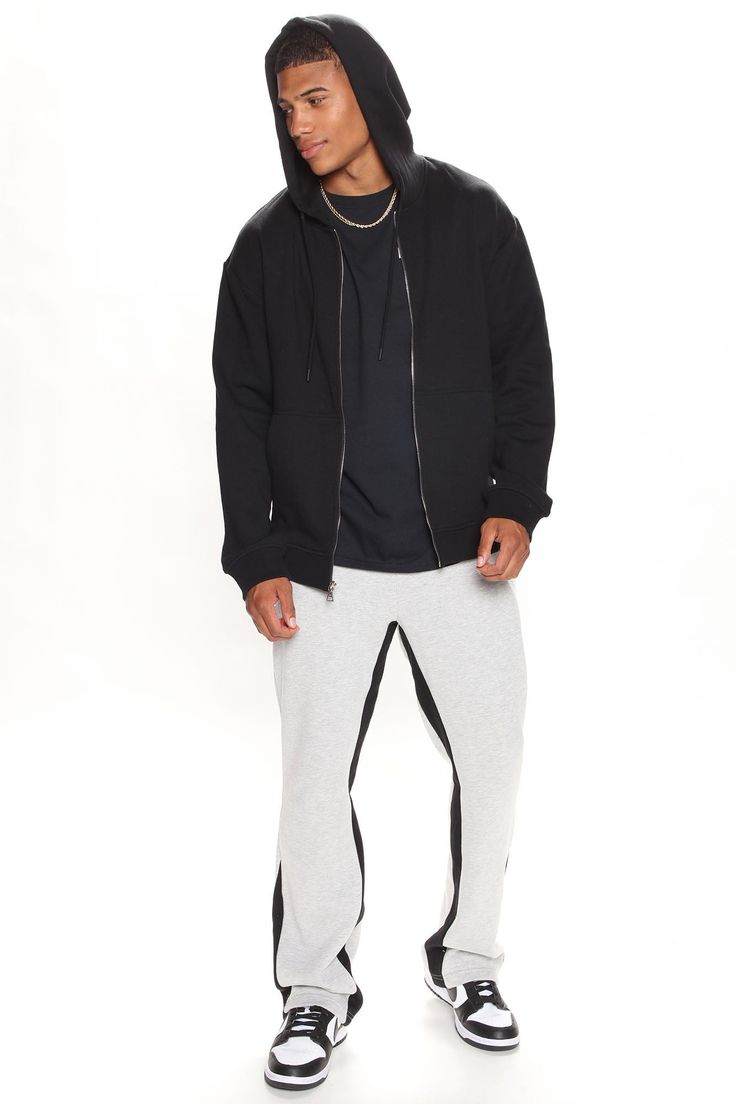 Model Height: 6'2 - Wearing Large Big & Tall: Height 6'3- Wearing XXXL Available In Black. Hood With Drawstring Full Zip Fastening Side Pockets Ribbed Trims 60% Cotton 40% Polyester Imported | Mens Tyson Zip Up Hoodie in Black size Medium by Fashion Nova Tall Height, Black Hood, Mens Fleece, Fall Fashion Outfits, 8 M, Zip Up Hoodie, Fashion Tops, Swim Shorts, Model Height