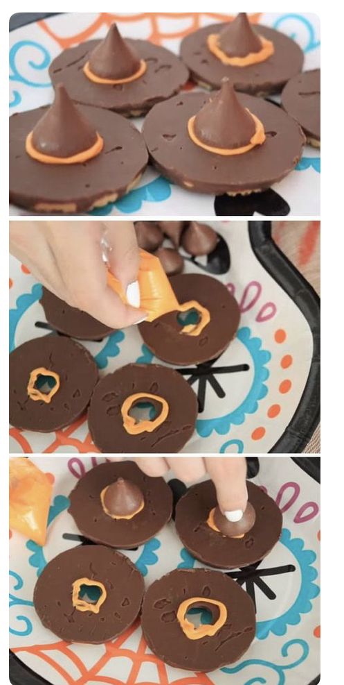 this is an easy and fun halloween treat for kids to make it looks like they are making