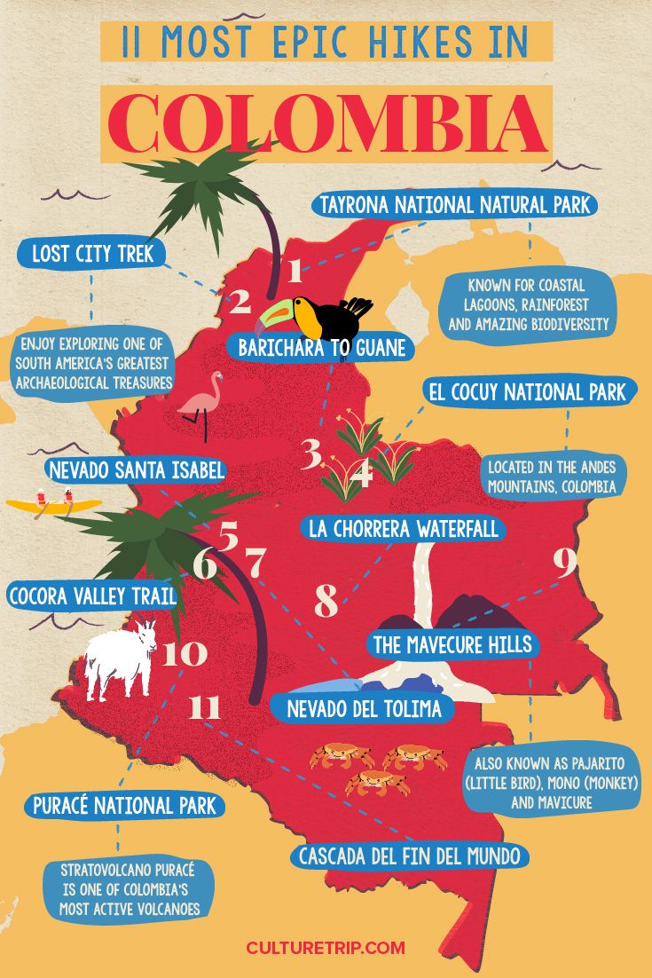 a map that shows the most places in colombia