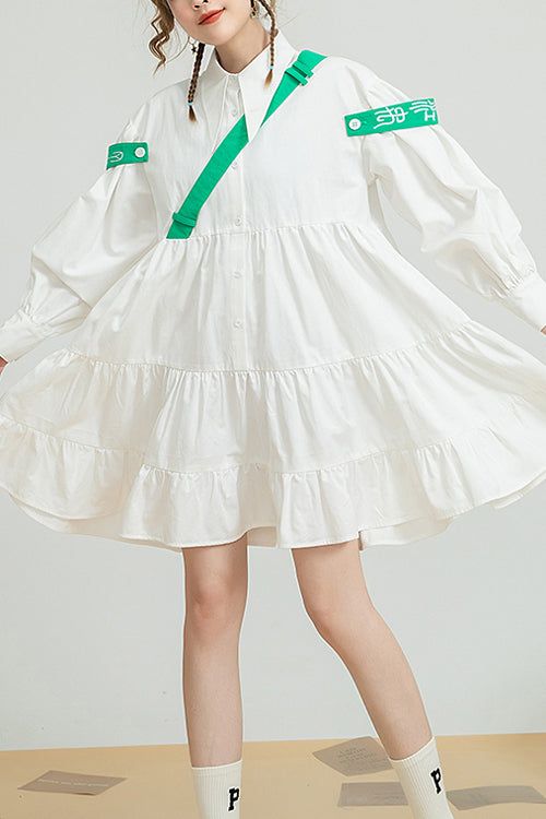 SKU: LIN01151 Fabric: Polyester Cotton Style types: Sweet Lolita Season: Spring, Summer, Autumn, Winter Size(IN) Sleeve Length Bust Dress Length S 20.08 39.37 34.65 M 20.47 40.94 35.04 L 20.87 42.52 35.43 Summer Mini Dress With Ruffles And Doll Collar, Harajuku Doll Collar Summer Dress, Harajuku Mini Dress With Ruffles For Summer, Harajuku Long Sleeve Summer Dresses, Harajuku Style Long Sleeve Summer Dresses, Summer Harajuku Long Sleeve Dresses, Cute Mini Length Dresses For School, Spring Harajuku Style Mini Dress, Spring Harajuku Mini Dress