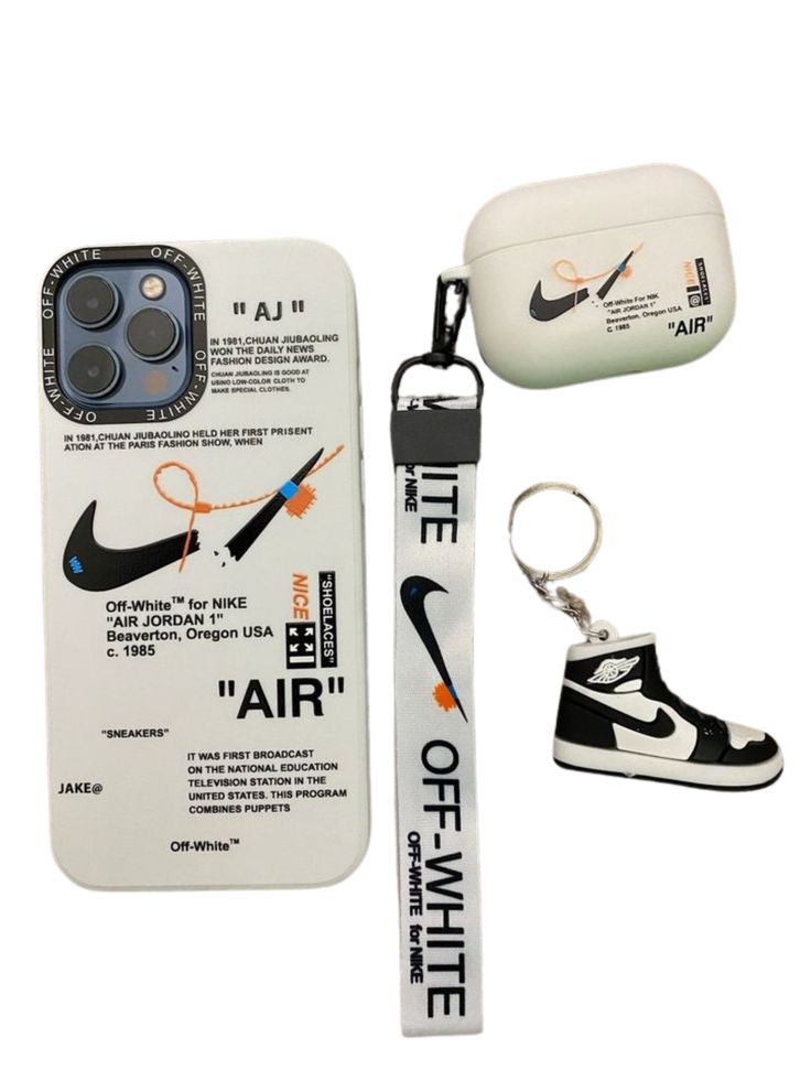 an air jordan phone case, key chain and lanyard