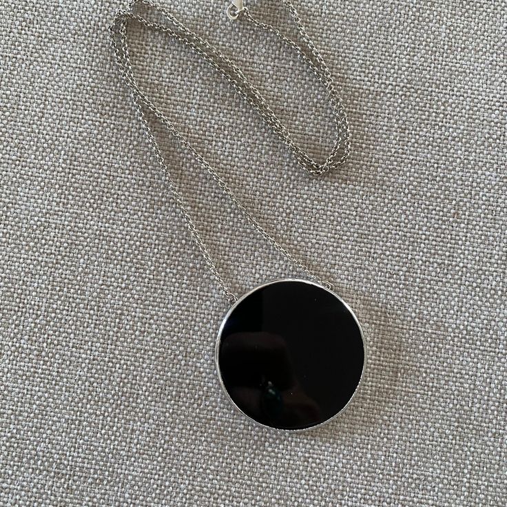 Big black onyx gemstone , minimalist sytle necklace Necklace circumference, 18 inçhes The product will be sent within a gift bag Sending me requests and suggestions, please feel free to convo For other inquiries, please visit the shop policies Thank you for visiting our shop İnstagram: sevimsdesign Modern Black Necklaces For Everyday Use, Modern Black Necklace For Everyday Use, Modern Black Necklace For Everyday, Modern Onyx Necklaces With Polished Finish, Modern Silver Chain Jewelry With Round Pendant, Modern Necklace With Large Pendant As Gift, Modern Onyx Necklace With Polished Finish, Sterling Silver Necklace With Black Enamel, Everyday Silver Onyx Jewelry